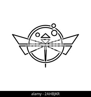 Schmetterling Vintage Line Art T-Shirt Design, Vektor Hochwertige Illustration, minimalistisches Konzept, einfach und modern aussehen Stock Vektor