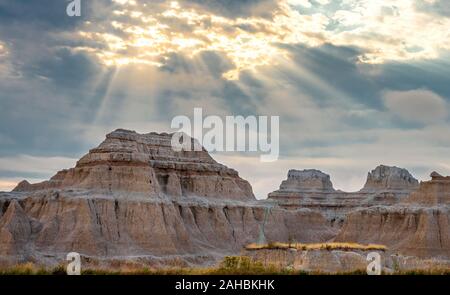 Die Badlands in Süd Dakota im September 2018 Stockfoto