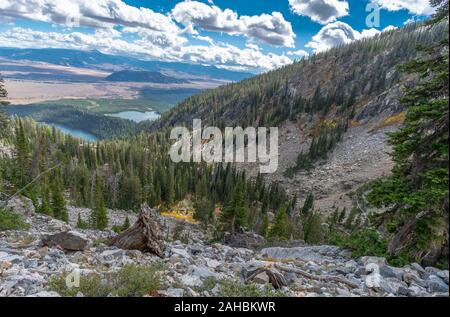 Wandern Granat Canyon Trail Wanderung Der Grand Tetons National Park in Wyoming, USA Stockfoto