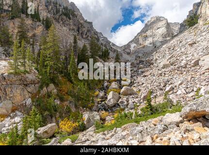 Wandern Granat Canyon Trail Wanderung Der Grand Tetons National Park in Wyoming, USA Stockfoto