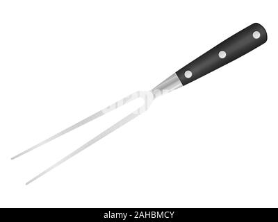 Carving Gabel auf einem weißen Hintergrund. Vector Illustration. Stockfoto