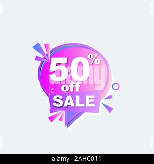 Sammlung von Verkauf promo Rabatt gestaltete Banner, Etiketten, Tag, Emblem. Popup Flachbild gradient Design Vector Stock Vektor