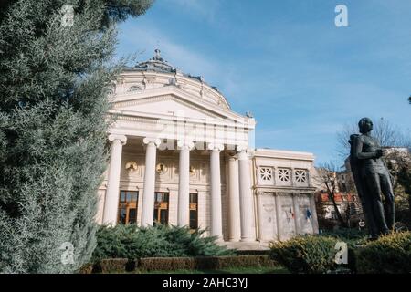 Bukarest, Rumänien - Dec 15, 2019: Rumänische Athenäum, Bukarest angesehensten Konzertsaal Stockfoto