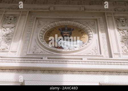 Bukarest, Rumänien - Dec 15, 2019: Rumänische Athenäum, Bukarest angesehensten Konzertsaal Stockfoto