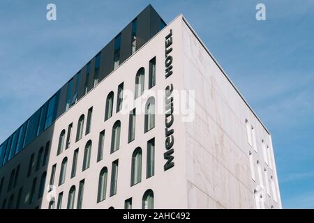 Bukarest, Rumänien - Dec 15, 2019: Mercure Hotel in Bukarest, Rumänien. Stockfoto