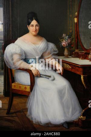 Francisco Lacoma y Fontanet (1784-1849). Spanischer Maler. Portrait von Carmen Moreno, Marchesa von Las Marismas del Guadalquivir, 1833. Museum der Romantik. Madrid. Spanien. Stockfoto