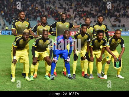 Rades, Tunesien. 27 Dez, 2019. Als V. Club Kongo Team Line up in der CAF Champions League 2019 - 20 Fußballspiel zwischen Esperance sportive Tunesien und als. V. Club Kongo in Rades. (Endstand; Esperance sportive 0:0 als v. Club) Credit: SOPA Images Limited/Alamy leben Nachrichten Stockfoto