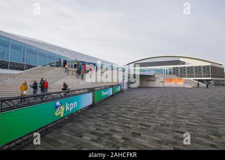 Heerenveen, Niederlande. 28 Dez, 2019. HEERENVEEN Thialf Eisstadion, 28-12-2019, Saison 2019/2020, niederländischen Single Entfernungen Meisterschaften. Stadion Übersicht während des Spiels NK Single Entfernungen vom 28. Dezember Credit: Pro Schüsse/Alamy leben Nachrichten Stockfoto