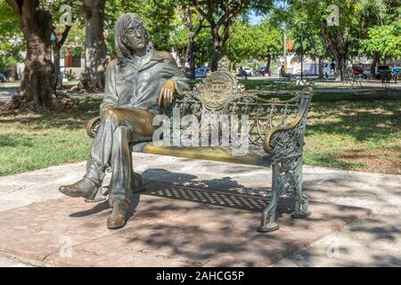 John Lennon Skulptur von José Villa Soberón in Havanna, Kuba. Stockfoto