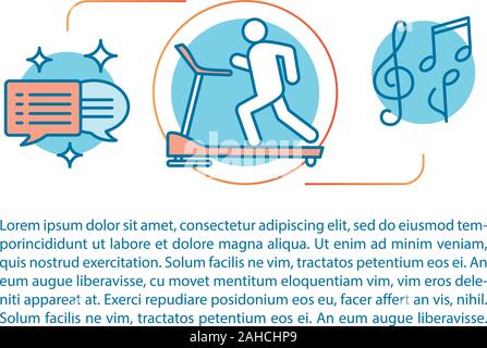 Stress überwinden Konzept lineare Abbildung. Emotionen steuern Art und Weise. Training, Kommunikation und Musik. Gesunde Lebensweise. Artikel, Broschüre, Zeitschrift Stock Vektor