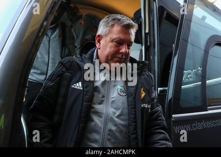 Watford, UK. 28 Dez, 2019. Assistant Manager Craig Shakespear für heutige Premier League Match zwischen Watford und Aston Villa an der Vicarage Road, Watford am Samstag anreisen, 28. Dezember 2019. (Credit: Leila Coker | MI Nachrichten) das Fotografieren dürfen nur für Zeitung und/oder Zeitschrift redaktionelle Zwecke verwendet werden, eine Lizenz für die gewerbliche Nutzung Kreditkarte erforderlich: MI Nachrichten & Sport/Alamy leben Nachrichten Stockfoto