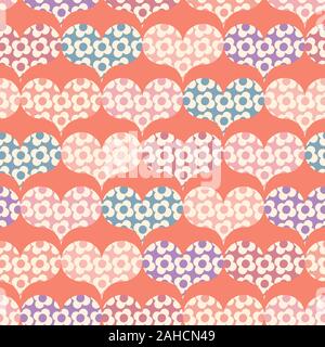 Muster mit floralen Herzen formen Stock Vektor