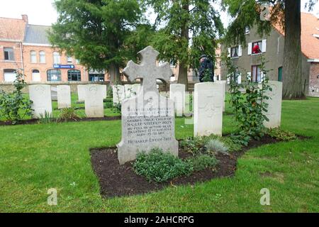 Die Aristokraten Friedhof in Zillebeke Kirchhof, Belgien. Stockfoto