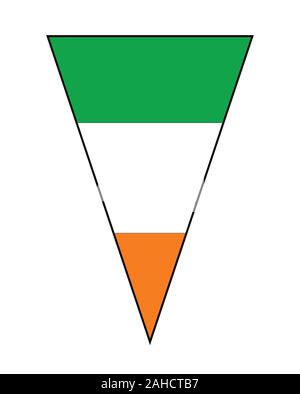 Die südlichen Irland Flagge als Teil einer Bunting Stock Vektor