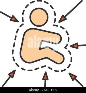 Kid's Immunsystem Farbe Symbol. Die Impfung, die Immunisierung. Die Immunologie. Kinder der angeborenen Immunität. Infektion Toleranz. Isolierte Vector Illustration Stock Vektor