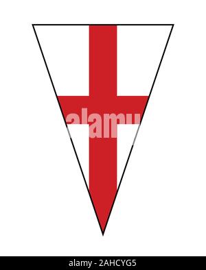 Die England St. George Flag als Teil einer Bunting Stock Vektor