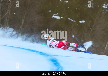 Bormio, Italien. 28 Dez, 2019. Hannes Reichelt (Aut) fallen, während AUDI FIS Weltmeisterschaft 2019 - Men's Downhill - Ski - Credit: LPS/Sergio Bisi/Alamy leben Nachrichten Stockfoto