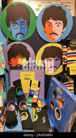 BEATLES UND ROLLING STONES SOCKEN, TOKYO TOWER RECORDS Stockfoto