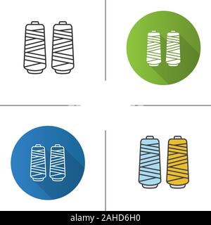 Thema Schieber Symbol. Flache Bauweise, lineare und Farbe Stile. Isolierte Vektorgrafiken Stock Vektor