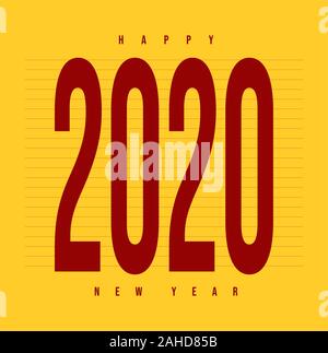 2020 Frohes Neues Jahr festen Hintergrund template Design. bearbeitbaren Vektor für soziale Medien post, Banner, Broschüren, Poster, social media Geschichte. Stock Vektor