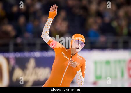 Heerenveen, Niederlande. 28 Dez, 2019. HEERENVEEN Thialf Eisstadion, 28-12-2019, Saison 2019/2020, niederländischen Single Entfernungen Meisterschaften. 3000 m Damen Irene Schouten während des Spiels NK Single Entfernungen vom 28. Dezember Credit: Pro Schüsse/Alamy leben Nachrichten Stockfoto