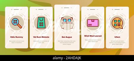 Qr-Code scannen Onboarding Icons Set Vector Stock Vektor