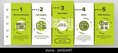 Qr-Code scannen Onboarding Icons Set Vector Stock Vektor