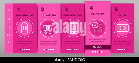 Qr-Code scannen Onboarding Icons Set Vector Stock Vektor