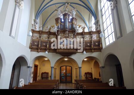 Barocke Schlosskirche St. Maria von den Engeln, Brühl, Nordrhein-Westfalen, Deutschland Stockfoto