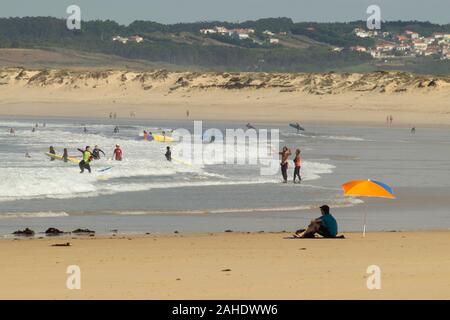 Gamboa Strand Peniche Portugal Estremadura Stockfoto