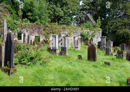 Ruine der Kirkton alte Kirche, Lochcarron, Wester Ross, Highland, Schottland gebaut 1751 & 1845 Aufgegeben Stockfoto