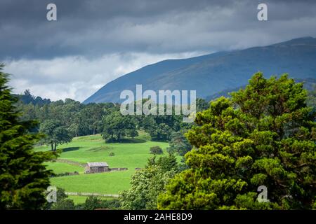 Hawkshead und Umgebung, Lake District, Großbritannien Stockfoto