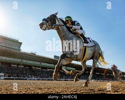 Arcadia, Kalifornien, USA. 29 Dez, 2019. Dez 28: Geschenk Ochsen mit Joel Rosario gewinnt die San Antonio Stangen bei Santa Anita Park in Arcadia, Kalifornien am 28. Dezember 2019. Evers/Eclipse Sportswire/CSM/Alamy leben Nachrichten Stockfoto