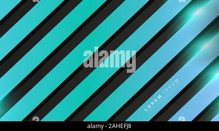 Abstract vector Hintergrund. blaue Streifen Form mit Schatten und Licht. Vector Illustration für Wallpaper, Banner, Hintergründe, Karte, Landing Page, etc. Stock Vektor