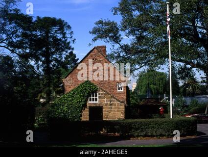 COOKS COTTAGE (vorher bekannt als Captain Cooks COTTAGE in den Fitzroy Gardens, Melbourne, Victoria, Australien Stockfoto