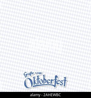 EPS 10 Vektor Datei mit Oktoberfest Hintergrund mit Text Grüße vom Oktoberfest (in deutscher Sprache) Stock Vektor