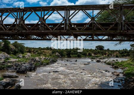 Sand River, Masai Mara, Kenia, Afrika Stockfoto