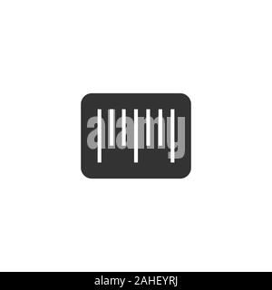 Barcode Symbol im flachen Stil. Produkt distribution Vector Illustration auf weißem Hintergrund isoliert. Bar code Business Konzept. Stock Vektor