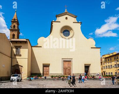 Piazza Santo Spirito, Florenz, Toskana, Italien Stockfoto