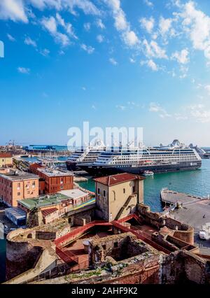 Die Schiffe im Hafen von Livorno, Toskana, Italien Stockfoto