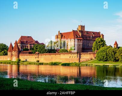 Schloss des Deutschen Ordens in Marienburg, Woiwodschaft Pommern, Polen Stockfoto