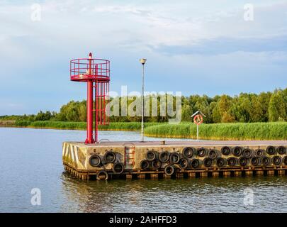 Kleiner Hafen in Frauenburg, Woiwodschaft Ermland-Masuren, Polen Stockfoto