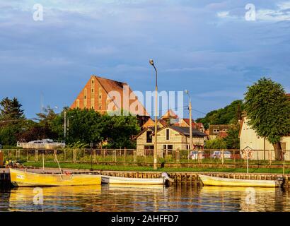 Kleiner Hafen in Frauenburg, Woiwodschaft Ermland-Masuren, Polen Stockfoto