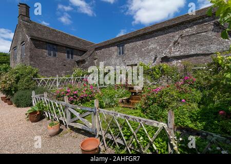 Tretower Hof und Garten, Powys, Wales, Großbritannien Stockfoto