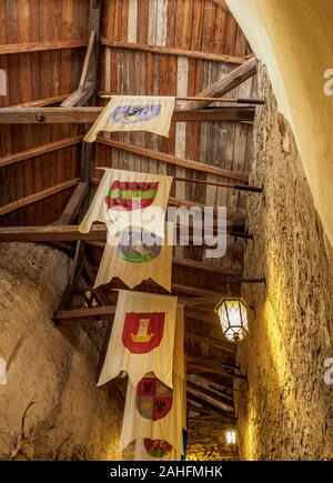 Niedzica Castle, Interieur, Woiwodschaft Kleinpolen, Polen Stockfoto