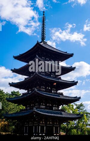 Kofuku-ji-Tempel in Nara: 5-stöckige Pagode Stockfoto