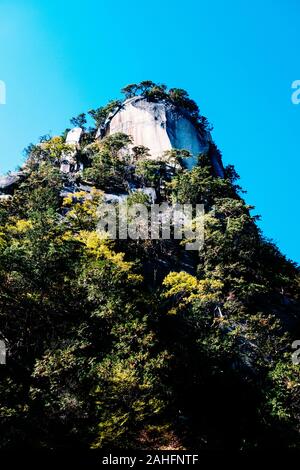 Spektakuläre Felsformationen an Shosenkyo Schlucht, Yamanashi Präfektur, Japan Stockfoto