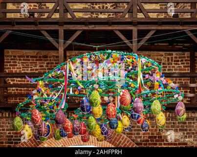 Ostern Dekorationen Krakowska Tor, Woiwodschaft Lublin, Lublin, Polen Stockfoto