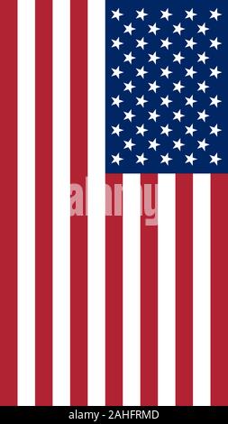 Vereinigte Staaten von Amerika Flagge Abbildung. Vertikale screensaver gadget Bildschirme im Urlaub in Amerika Stock Vektor