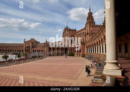 Plaza de Espania, Sevilla, Spanien Stockfoto